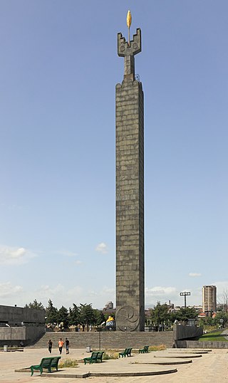 Memorial to Soviet Armenian 50th anniversary