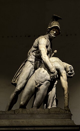 Menelaus supporting the body of Patroclus