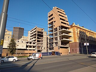 Ruins of Yugoslav General Staff from 1999 NATO bombing