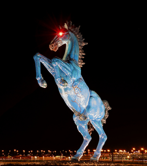 Blue Mustang